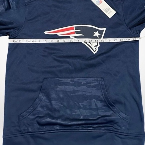 New England Patriots Hoodie NFL Team Apparel Camo Blue Fan Gear Men's Medium - Picture 5 of 6